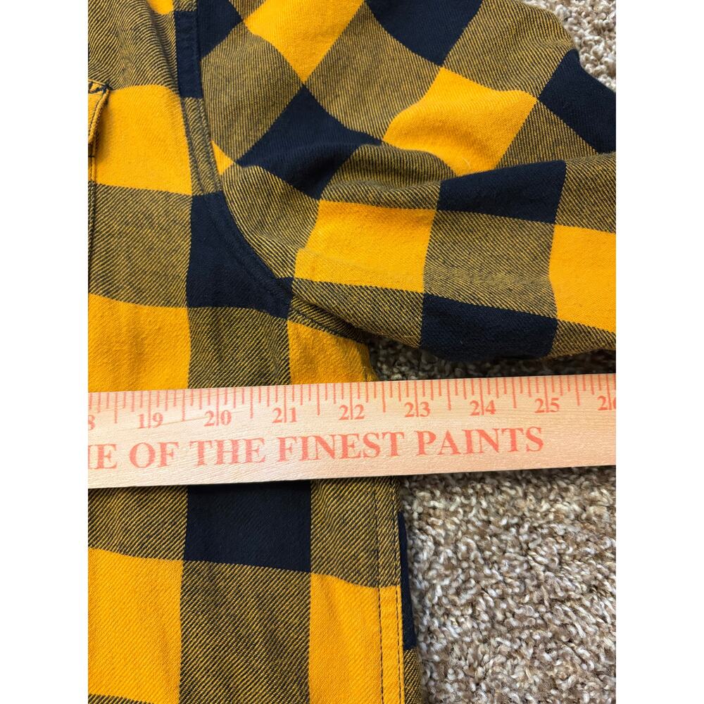 Vans x Independent Trucks Collection Zip Up Plaid Flannel Size XL Black Yellow - Picture 9 of 9